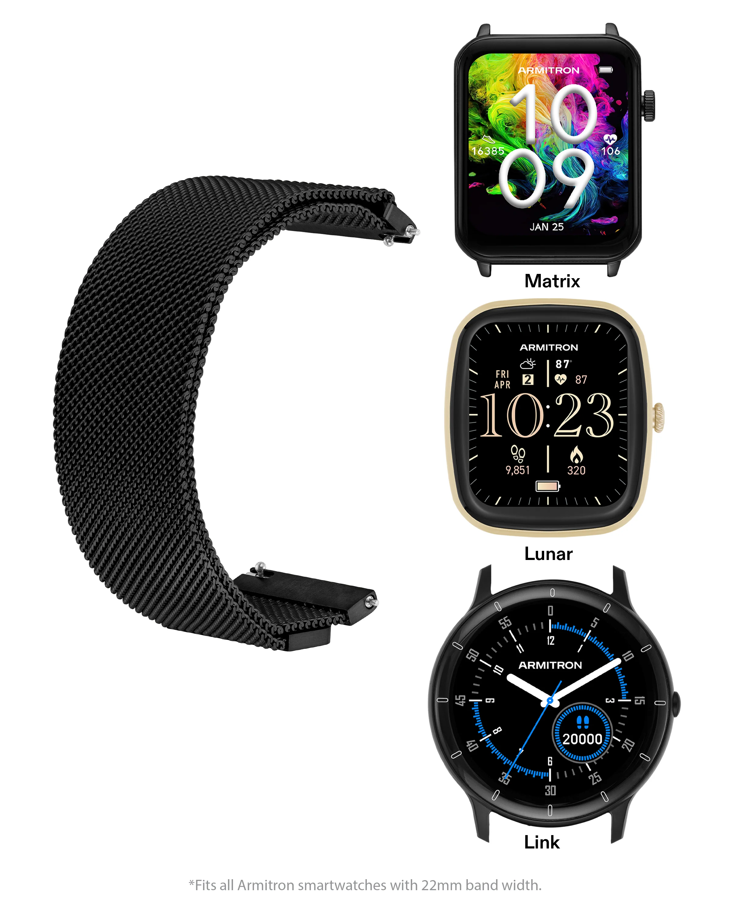 Armitron Connect™ Mesh Band | 22mm - Image 4