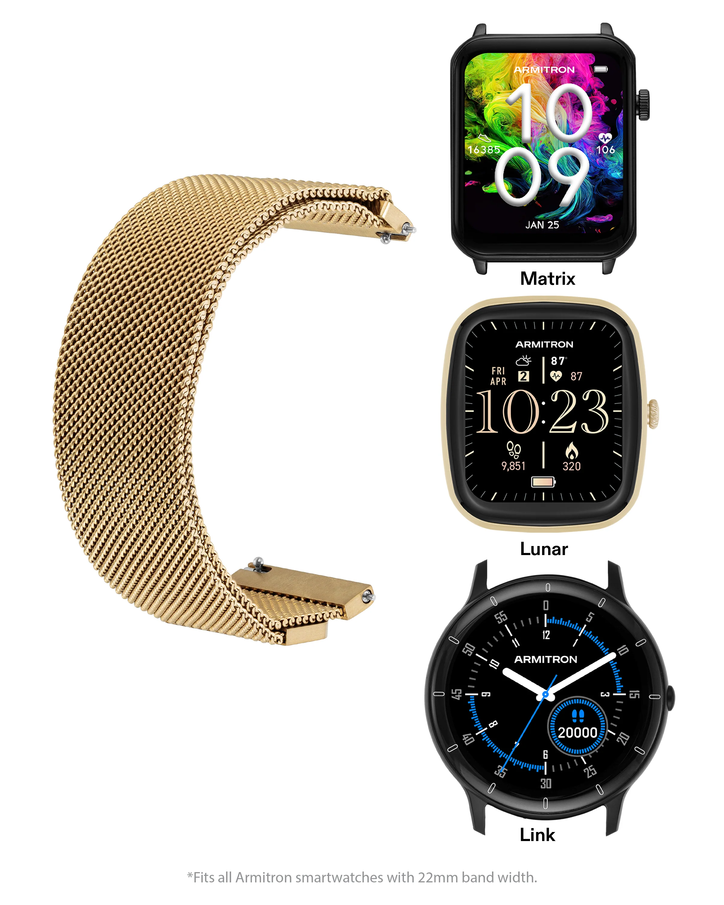 Armitron Connect™ Mesh Band | 22mm - Image 6