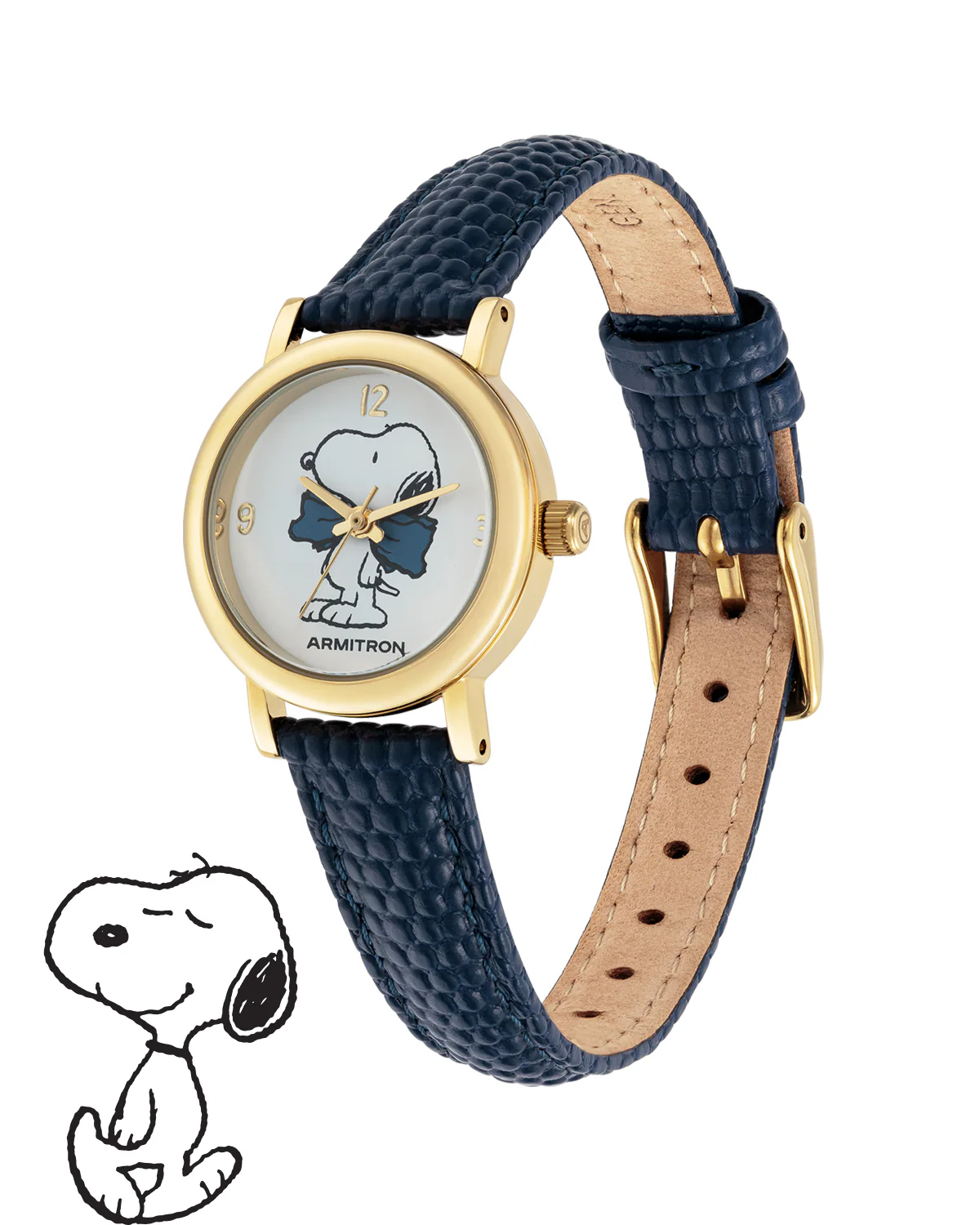 Armitron x Peanuts: Dressed to the Nines | 24mm, Peanuts Navy/Gold - Image 3
