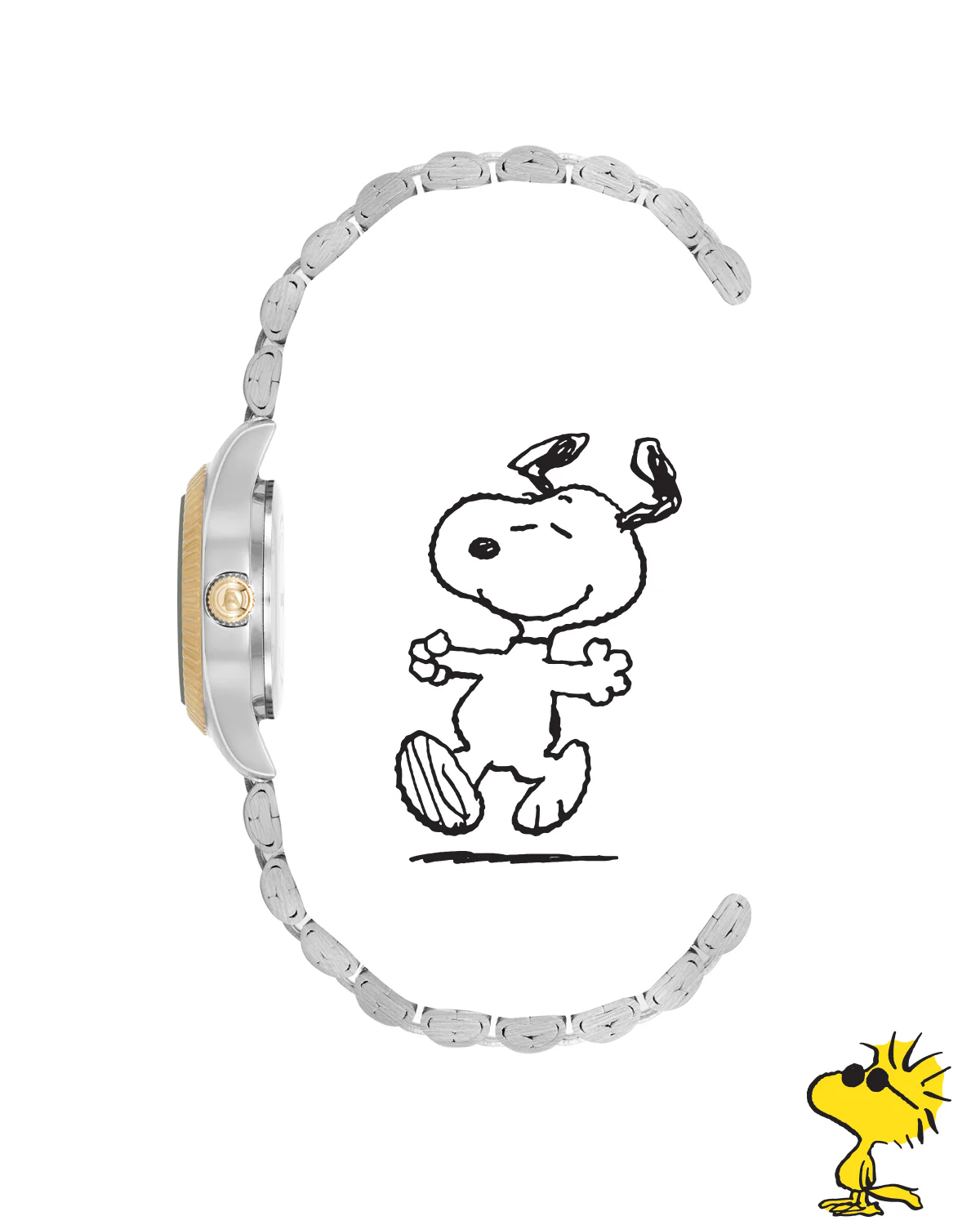 Armitron x Peanuts: The Hug | 24.5mm, Peanuts Two-Tone Gold/Silver - Image 4