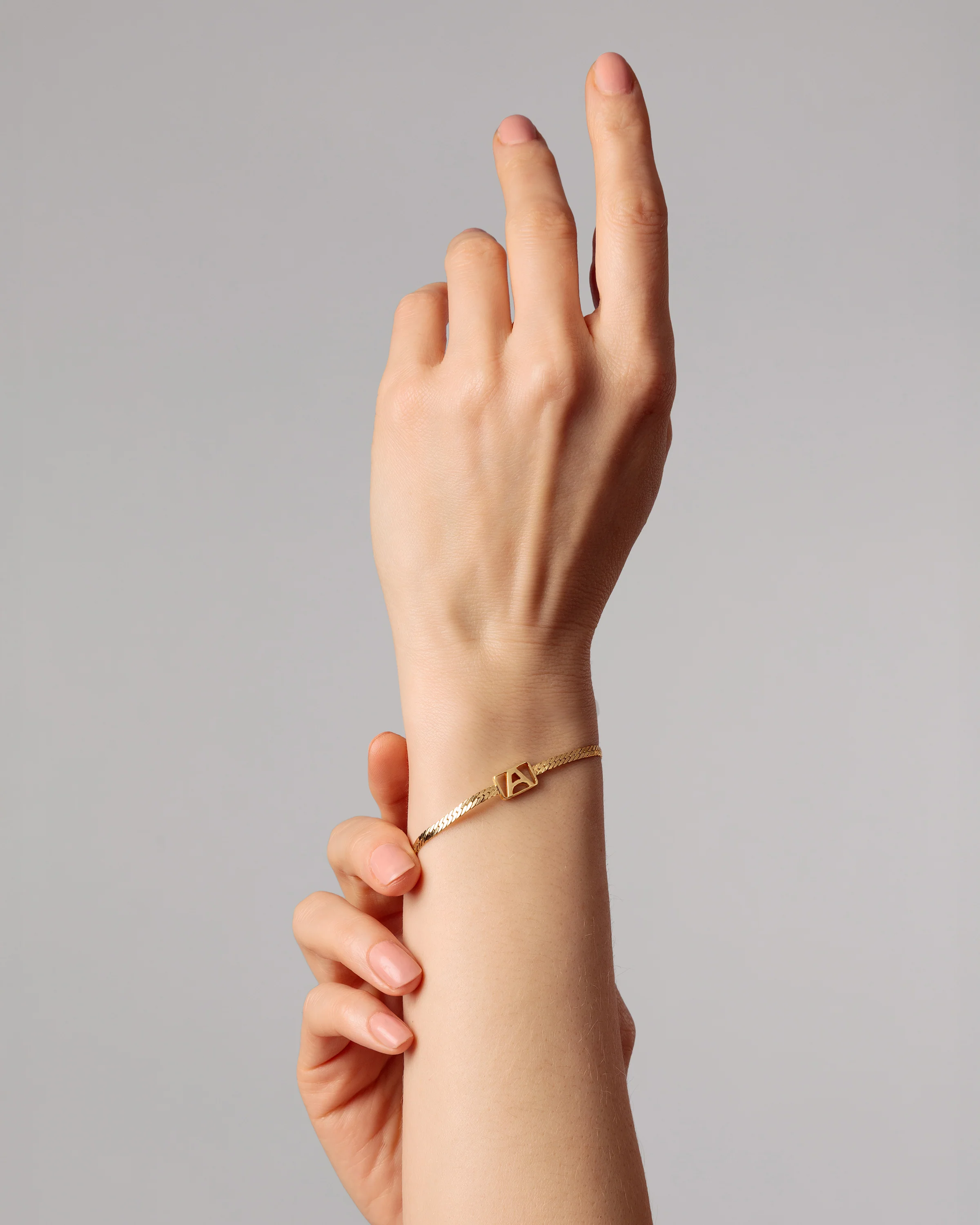 Herringbone & Logo Bracelet™ | Gold - Image 4